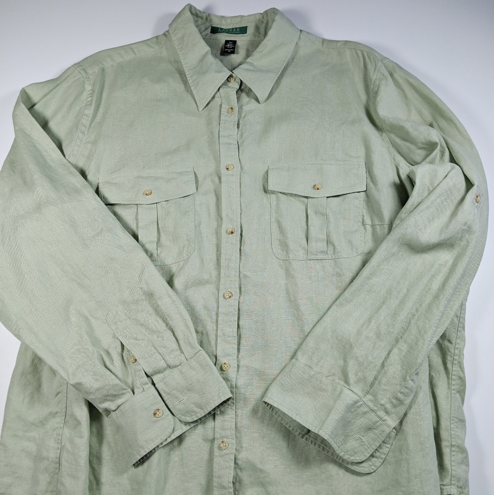 Lauren Ralph Lauren 100% Linen Long Sleeve Shirt